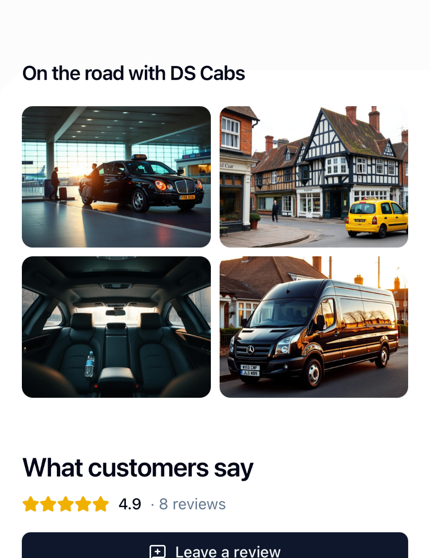 Taxi website mobile screenshot 3